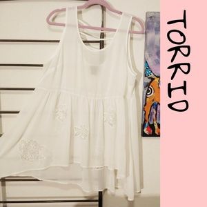 Torrid baby doll chiffon strappy tank w ❤